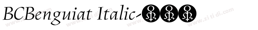 BCBenguiat Italic字体转换
